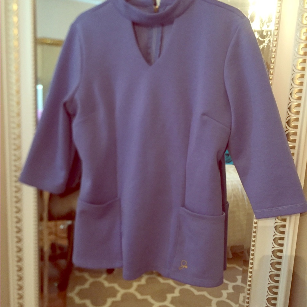 Jaanuu Mock Neck Scrub Top